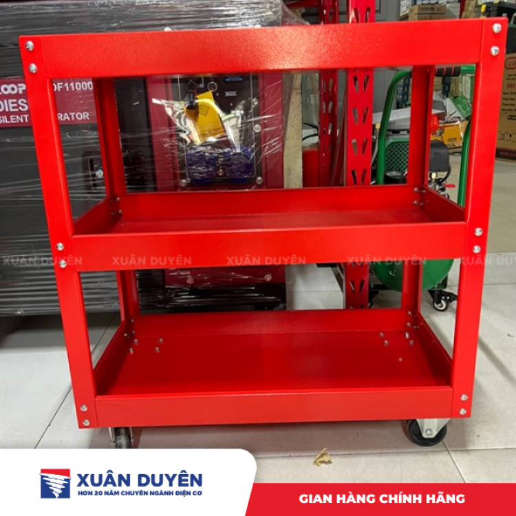 Xe đẩy hàng 3 ngăn lớn Phong Thạnh XCD100T3