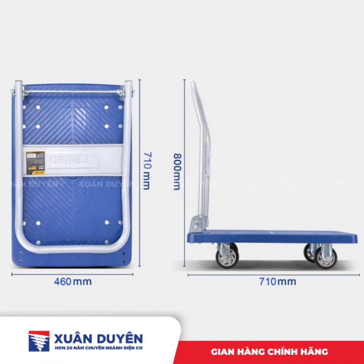 Xe đẩy hàng 4 bánh sàn nhựa Feida FD-150 (150Kg)